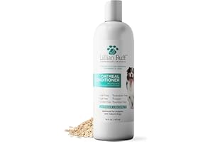 Lillian Ruff PRO Formula Oatmeal Dog Conditioner - Nourishing & Calming Relief for Allergies & Sensitive Skin - Detangles, Softens & Adds Shine with Oatmeal, Coconut Oil & Lavender - USA Made (16oz)