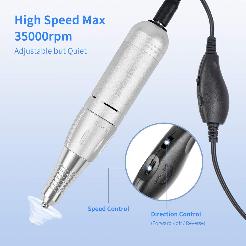 Portable Electric Nail Drill Machine Professional 35000 RPM Manicure Pedicure Polishing Nail File Drill Kit Set with Sanding Bands for Acrylic Gel Nails: Beauty