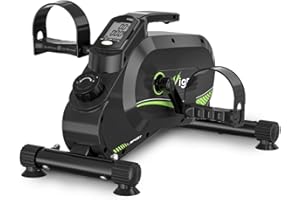 WENOKER Exercise Bike, Pedal Exerciser Under Desk Bike Pedal Bike for Home/Office Workout - Magnetic Mini Exercise Bike for Arm/Leg Exercise