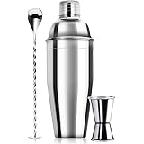 24oz Cocktail Shaker Bar Set - Professional Margarita Mixer Drink Shaker and Measuring Jigger & Mixing Spoon Set - Profession