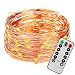 FAST DEER 50 Feet 150 Led Fairy Lights Battery Operated with Remote Control Timer Waterproof 8 Modes for Bedroom Indoor Outdoor Wedding Garden Parties (Warm White)