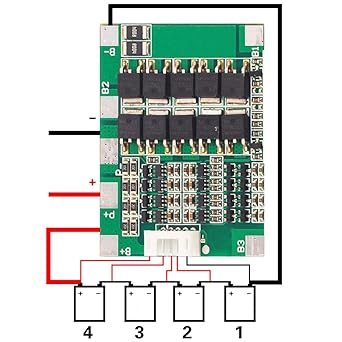 Anmbest Balancer 4s 16 8v 30a 18650 Charger Pcb Bms Protection Board Li Ion Lithium Battery Charger Lipo Cell Module With 5 Core Wire