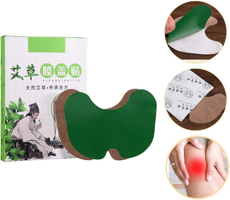 LifeBest 12Pcs/Box Knee Plaster Wormwood Extract Knee Joint Rheumatoid Arthritis Chinese Herbal Sticker Pads Medical Pad Knee Patch of Pain Relief Plaster Sticker