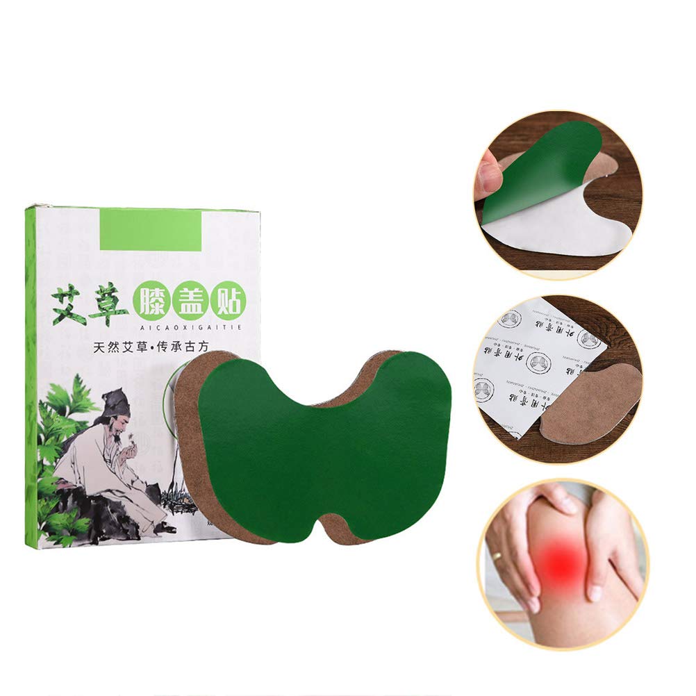 LifeBest 12Pcs/Box Knee Plaster Wormwood Extract Knee Joint Rheumatoid Arthritis Chinese Herbal Sticker Pads Medical Pad Knee Patch of Pain Relief Plaster Sticker