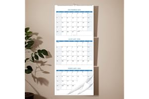 Vertical Wall Calendar 2025-2027, 66x28.6cm 3 Month Wall Calendar 2026 Vertical, Dec. 2025 - Jan. 2027, Yearly Planner For Da