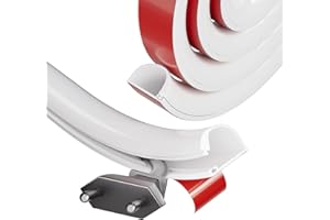 ESUFEIR Silicone Cord Hider Wall for 1 Cable,Side-Opening Cord Covers for Wire on Wall,Self-Adhesive Cable Hider Raceway,Small TV Wire Hider, Flexible MINI TV Cord Hider for Wall Mounted TV(39''-White)