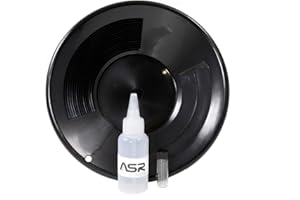 ASR Outdoor Basic Gold Panning Kit for Beginners, Black 3pc Set (Gold Pan Vial Snifter Bottle)