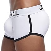 JOCKMAIL Mens Padded Boxer Brief Underwear with Hip Pad Enhancing Buttcocks Boxer Shorts