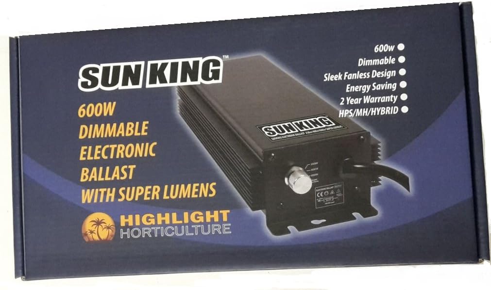 600w Sun king Dimmable electronic ballast with super lumens kit