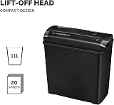 Fellowes P-25S Document Shredder 5 Sheet Strip Cut 7mm 11 Litre Bin Black view 5