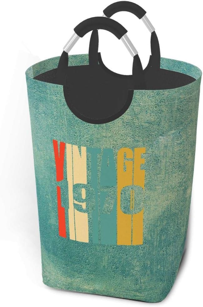 MIPJH Retro Vintage 1970 Laundry Hamper Basket