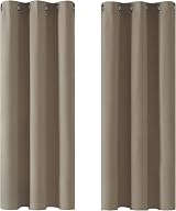 Deconovo Eyelet Curtains 2 Panels Taupe 42 x 54 Inch Thermal Insulated