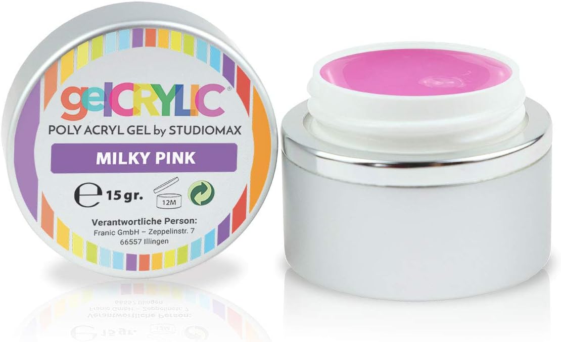 StudioMax Gelcrylic Milky Pink 15 ml