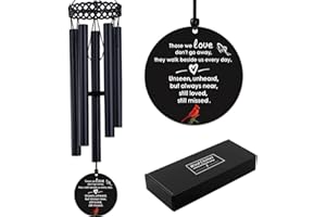 JUNQIU US Cardinal Wind Chimes for Loss of Loved One, Memorial Gifts for Loss of Father Mother, 30Inch Cardinal WindChimes Outdoor Garden Decor