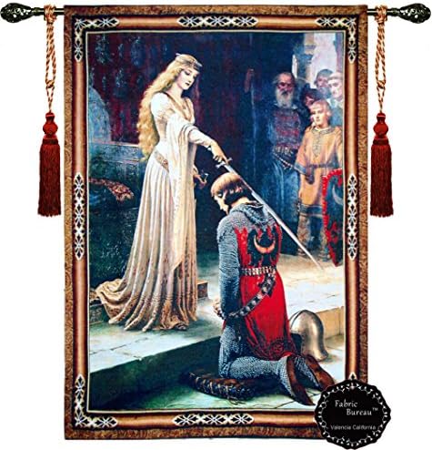Beautiful the Accolade Medieval Fine Tapestry Jacquard Woven Wall Hanging Tapestry (Yw001) (30"X43")