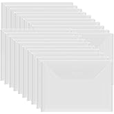 Briartw 20 Pack Clear 7x5" Storage Envelopes, Resealable Plastic Envelopes Pockets for Cutting Dies Stencil Crafts Organizer Holder,Storage Bag for Clear Stamp,Die Cuts,Scrapbook Paper,Photos
