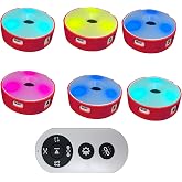 SYWAN Agility Training Lights, Reaction Training Light of 6PCS Sport Agility Light USB Charging, Last 10 Hours, 10cm Height Sensing Distance, 4 Light Color, 4 Mode, 270 Degree Viewable Angle
