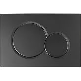 Replacement Sigma01 Dual-Flush Actuator Plate for Concealed Cisterns | Compatible with Sigma01 Wall Mount Toilets Series, 115.770.DW.5, Jet Black Gloss