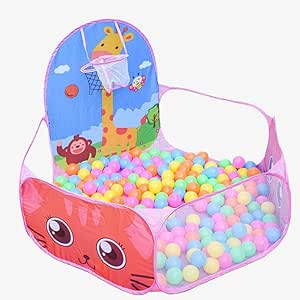 TOYMYTOY Piscina de Bolas con Caja de Baloncesto Ciervo Azul para niños