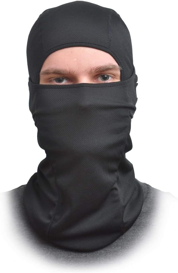 Balaclava Face Mask - One Size Fits All Elastic Fabric - Protects From Wind, Sun, Dust - Ideal for Motorcycle, Face Mask for Ski, Cycling, Running or Hiking - Summer or Winter Gear