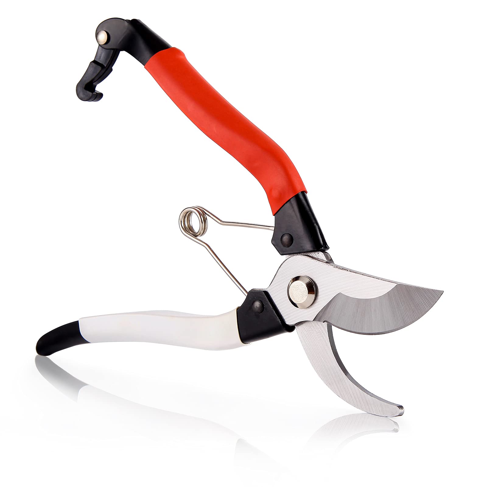 Sharp-tec Pruning Shears for Gardening, 8-inch Garden Secateurs with High Hardness, Gardening Tools for Light Branches of Trees, Rose Bush, Shrubs, and Hedges