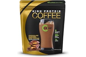 Chike Chocolate Caramel High Protein Iced Coffee, 20 G Protein, 2 Shots Espresso, 1 G Sugar, Keto Friendly and Gluten Free, 14 Servings (14.8 Ounce)