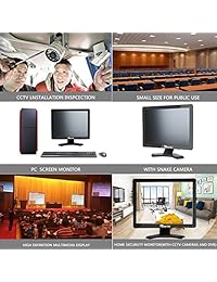 Haorizi - Monitor de color HD TFT LED de 17 pulgadas (4:3, CCTV, HDMI, resolución 1280x1024 HDMI VGA AV BNC USB MP5)