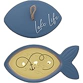 Pavilion Gift Company - Lake Life - Lidded Wax Reveal Secret Suprise Hidden Message 6 oz Jasmine Scented Ceramic Triple Wick Candle Cottage Lake Waterfront Lover