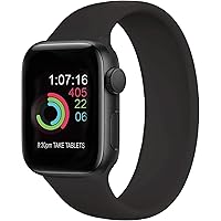 FnKer Solo Loop Band Compatible with Apple Watch Band SE Series 6, Soft Silicone Strap with no Clasps or Buckles Workout…