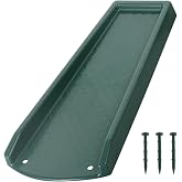 plusgutter Rain Gutter Downspout Splash Block, Gutter Downspout Extensions for Water Drainage, 24" Gutter Splash Guards Downspout Extender, Fixable Down spout Drain Trays with PE Nails(1 Pack, Green)