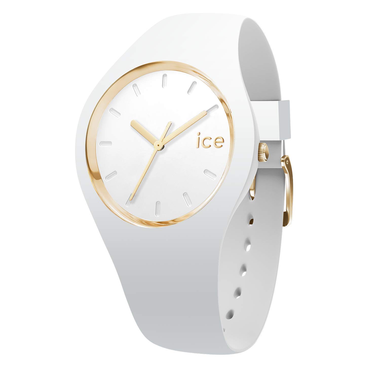 Ice-Watch - ICE glam White - Weiße DamenUhr mit Silikonarmband
