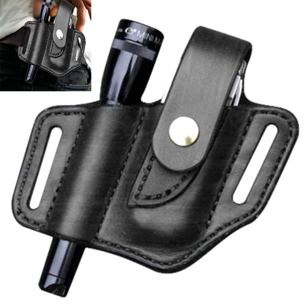 Tactical multitool holder made of leather, EDC leather sheath EDC tools organizer Multifunctional practical PU leather storage bag