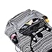DGY Black Canvas Floral Printed Backpack 3 Pieces School Rucksack for Teen Girls (Geometric 1 Pc)