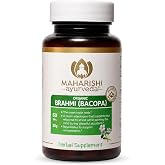 Maharishi Ayurveda Organic Brahmi (Bacopa)&ndash; 500 mg, 60 Tabs &ndash; Herbal Supplement that Supports Focus, Memory, Concentration &amp; Cognitive Health.| Non-GMO | Certified Organic*