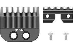 DODAER Fine Blade Replacement Trimmer Blade Compatible with Oster Fast Feed 076023 and Salon Pro Clippers 076830 Blades Replacement,BLACK 913-53