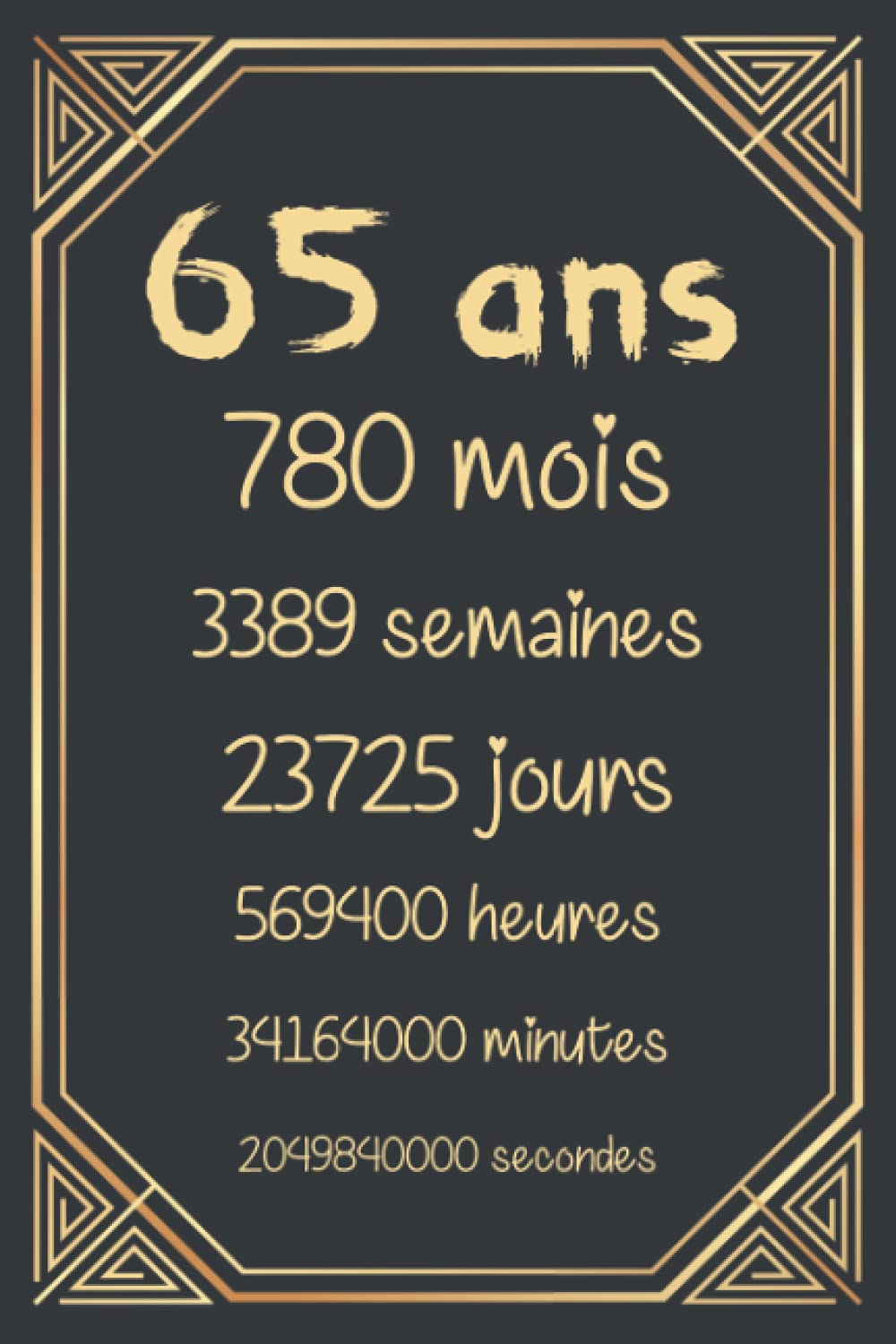 65 Ans Joyeux Anniversaire 65 Ans Cadeau Anniversaire 65 Ans Homme Femme Maman Papa Carnet 65 Ans 1 Pages Ligne 15 24x22 86 Cm Datters Lucass Amazon Ca Books