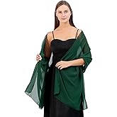 Ladiery Chiffon Shawl Wraps for Women Evening Dresses, Elegant Soft Sheer Shawls for formal dressy Bride Wedding
