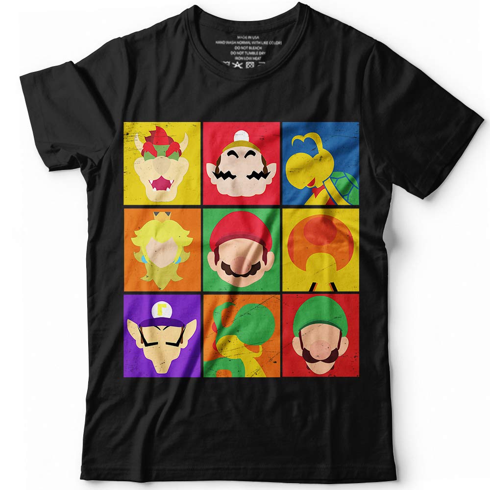Super Mushroom Mario Character Video Game Customized Handmade T Shirt Tank Top Stellanovelty