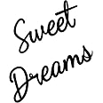 Sweet Dreams Wall Decor – Minimalist Black Metal Sign For Bedroom, Above Bed, Or Door