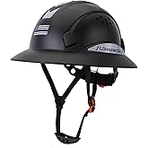 LOHASWORK Full Brim Hard Hat Construction OSHA Approved Vented Hard Hat Cascos De Construccion Adjustable Cool Vent Work Safety Helmet for Men and Women