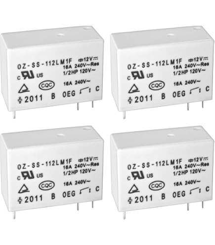 Lot De 5 Relais (relay) 12VDC - Référence TE OZ-SS-112LM1F, Générique, Neufs, Origine Chine