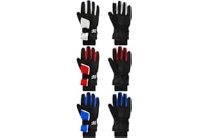 Jansun 3 Pairs Kids Winter Gloves Warm Outdoor Windproof Adjustable Gloves Toddler Snowboard Gloves for Cold Weather Boy Girl Children