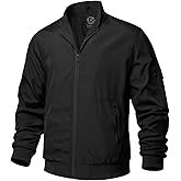TLZC Men's Fashion Bomber Jacket Lightweight Track Windbreaker Jackets Outdoor Golf Windproof Coat
