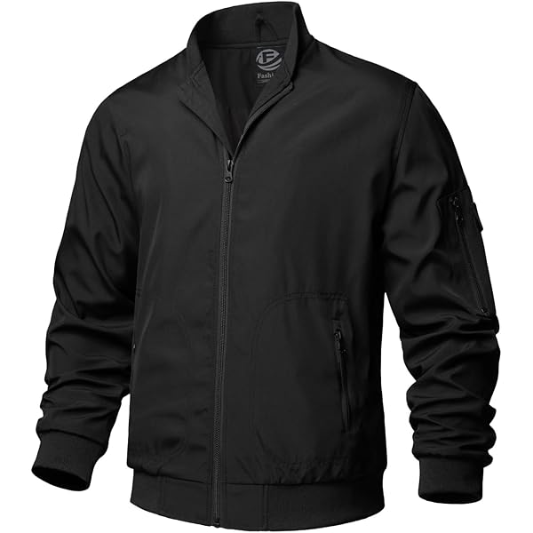 TLZC Men's Lightweight Bomber Jacket Windbreaker Slim Fit Active