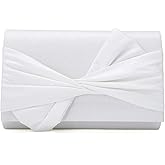IXEBELLA Satin Evening Bag Bow Flap Clutch Purse for Women Formal Party/Prom/Wedding…