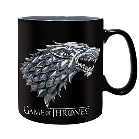 Game of Thrones - Keramik Tasse Riesentasse 460 ml - Chrom Logo Stark - Winter Is Coming - Geschenkbox