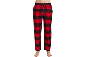 BYX SWEETLEISURE Big Boy's Cotton Plaid Pajama Pants Lounge Long Pants Loose Size 8 10 12 14 16