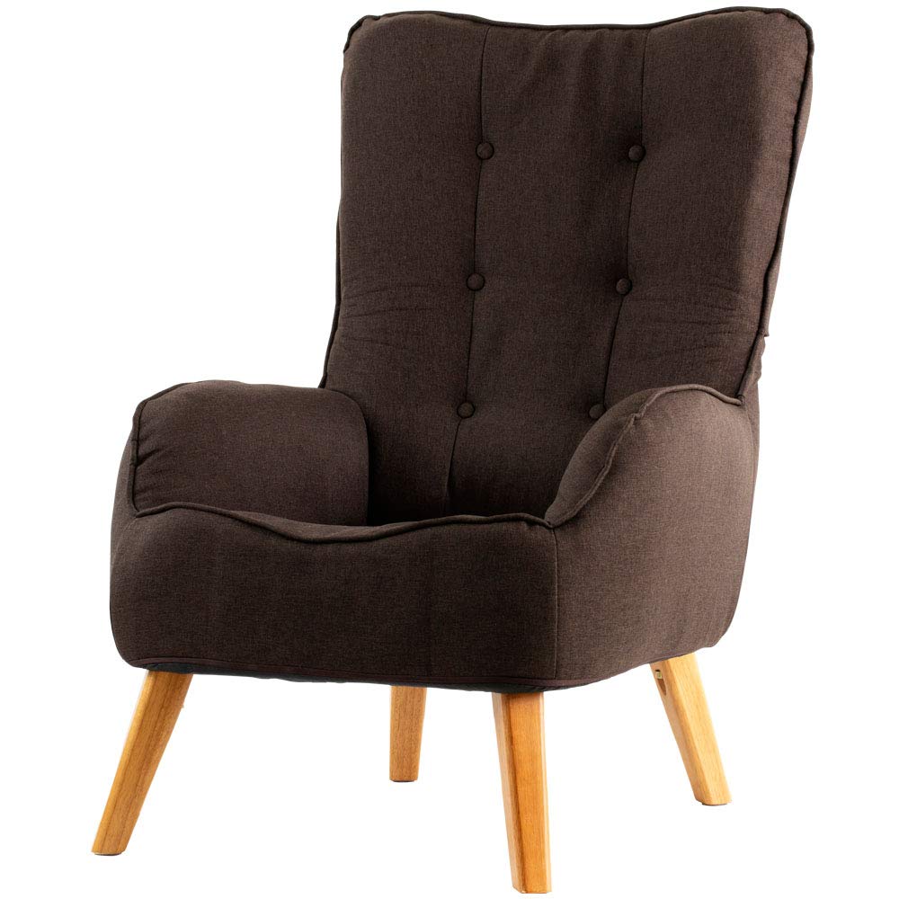 アイリスプラザ ソファ 座椅子 1人掛け フロアソファ ソファー おしゃれ 椅子 一人掛けソファ ブラウン HGSF-930 66×75×93cm商品画像