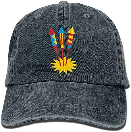 Fireworks Rocket Cowboy Hat Rear Cap Adjustable Cap