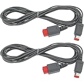 eMagTech 2Pcs 3m Sensor Bar Extension Cable Compatible with Wii Compatible with Wii U Controller Console